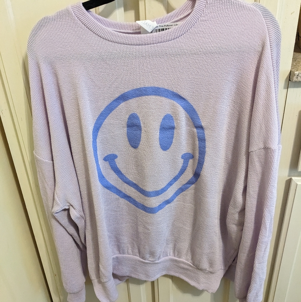 NWT NellieMae Brand ribbed smiley pullover 💜